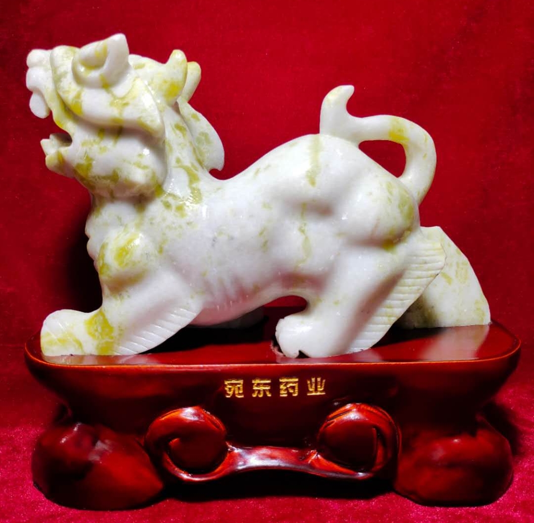 老坑极品和田玉翠青连年有余挂件